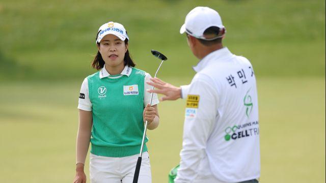 사상 첫 4연패 도전 박민지, 셀트리온 퀸즈 첫날 코스레코드 단독 선두