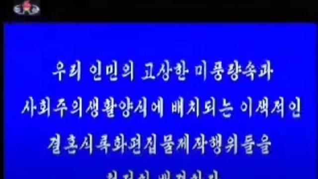최근 북한에서 단속,박제한 