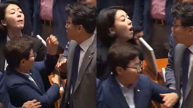 몸싸움 직전까지... 배현진 “뭐 뭐 쳐봐!” vs 진성준 “어디다 대고!” (영상)