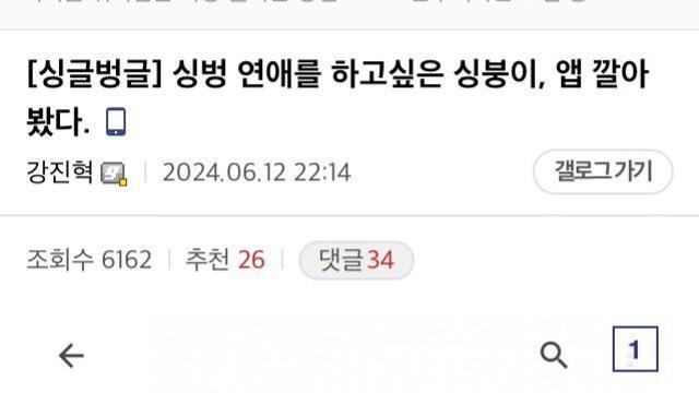 연애하고싶어서 만남어플 깔아본 디시인 ㄷㄷ
