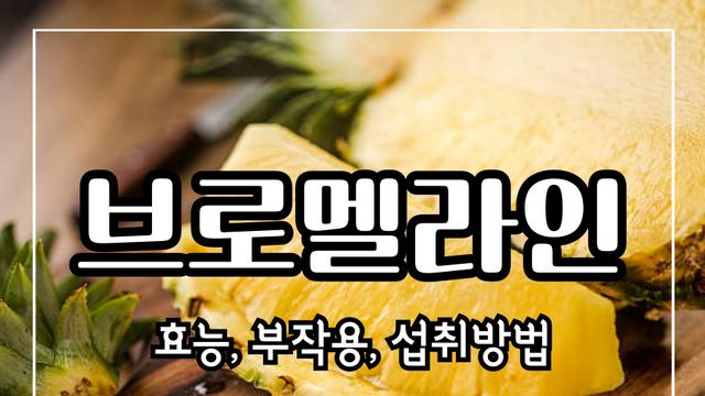브로멜라인 효능 10가지 및 부작용 및 섭취 방법