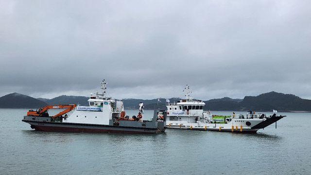충남-경기, 서산·태안 가로림만 해역서 해양쓰레기 수거
