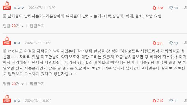쯔양 사건을 보고 모든 남자를 혐오하게 된 네이트판 ㄷㄷㄷㄷ