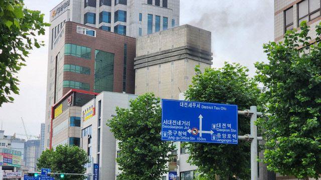 대전 중구 대흥동 주차타워 화재…5시간여 만에 진화