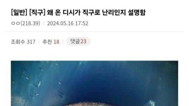 직구로 난리난 디시상황.jpg..