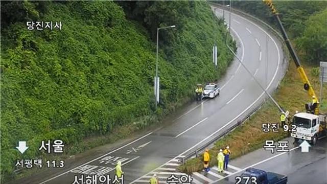 폭우로 통제됐던 서해안고속도로 송악IC 서울방향 통행 재개