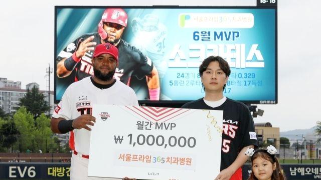 KIA 소크라테스, 서울프라임365치과병원 6월 MVP 수상
