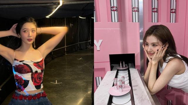 꽃무늬 조이 vs 화이트 사나, 팬심 사로 잡는 상반된 스타일