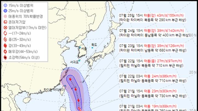 [속보] 3호태풍 발생, 예상경로 