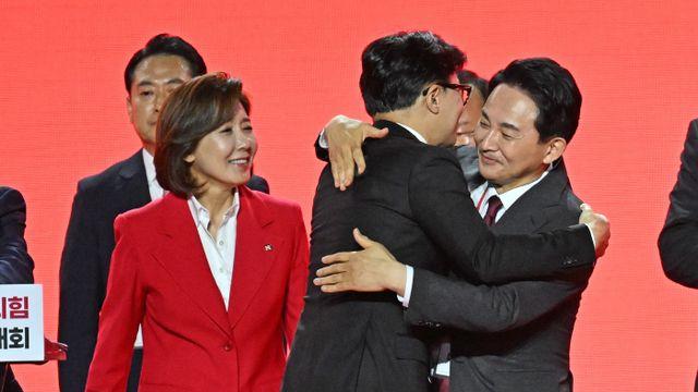[포토] 한동훈, 원희룡 후보와 포옹
