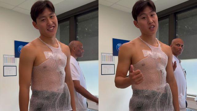 이강인, 망사 나시 입고 메디컬 테스트...“시즌 준비는 됐는데 이건 안 됐어” 농담