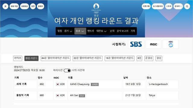 파리올림픽 7월 25일 대한민국 경기 결과 