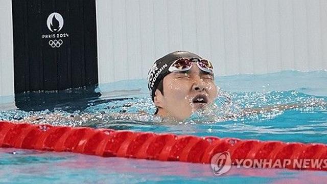 [올림픽] 김우민, 자유형 400ｍ 동메달 쾌거…박태환 이후 12년 만의 메달(종합)