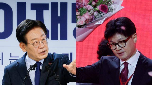 대선 주자 지지율 한동훈 vs 이재명 '접전'... 원인은 '우클릭'?