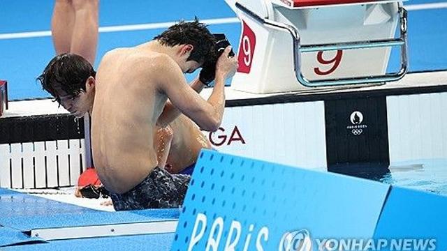 [올림픽] '아! 0.04초' 황선우, 자유형 200ｍ 준결승 9위…결승 진출 실패(종합)