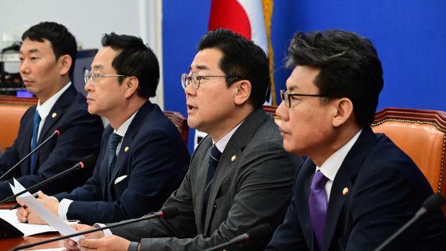 [포토] 박찬대 '한동훈, 채해병 특검 발의하라...민주당 더 센 특검 낼 것'