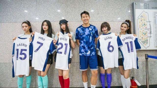 '축구요정' 뉴진스, 손흥민·김민재와 인증 