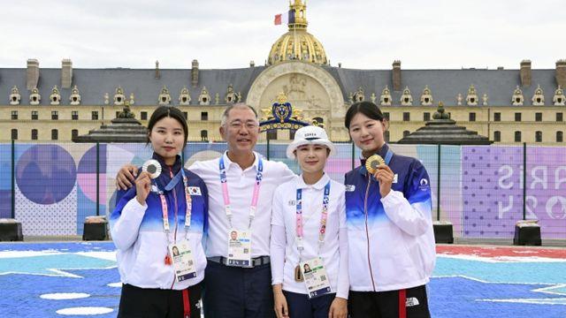 정의선 회장도 뛰어내려오게 한 양궁 전훈영의 '맏언니 리더십'
