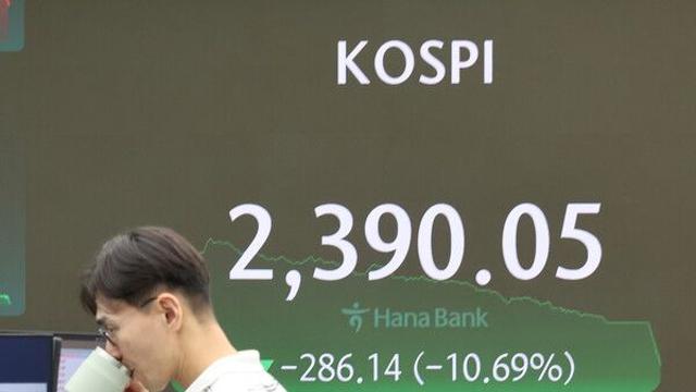 코스피, 2400선 마저 붕괴…코스닥 600선 추락
