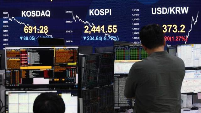 코스피, 8%대 폭락 마감…역대 최대 낙폭