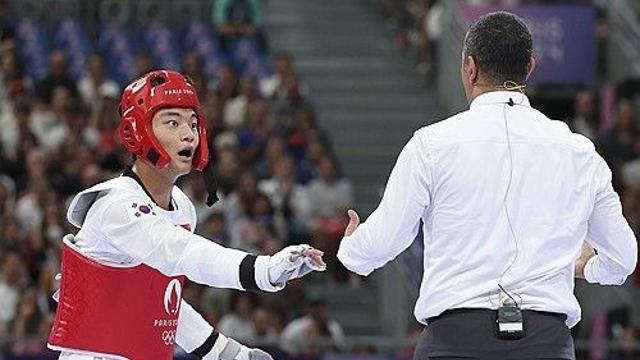 '시스템 오류에 철렁' 태권도 서건우, 뒤늦은 '정심'에 기사회생