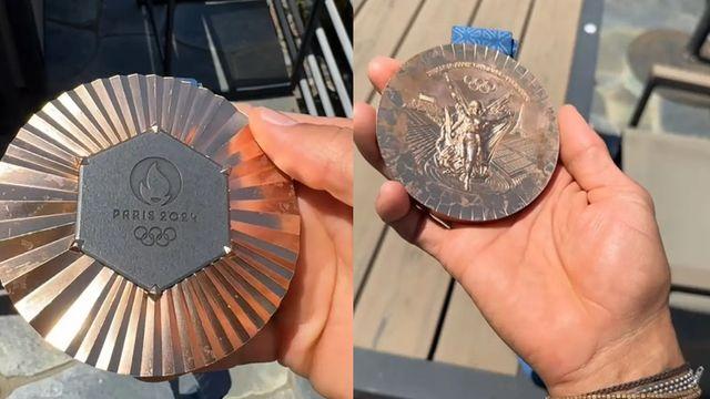 '메달 품질 왜 이래?'…美 선수, '변색+마모' 동메달에 충격→