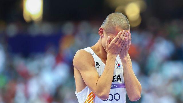 눈물 흘린 우상혁, '노메달' 아쉬움 아닌 미안함 때문...