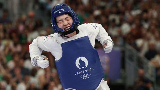 이다빈, 태권도 여자 67kg초과급 준결승 진출…항저우 AG 패배 설욕했다 [2024 파리]
