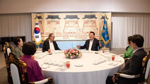 윤 대통령-MB 첫 만찬…MB 