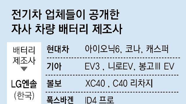 현대-기아차 대부분 국산 배터리 장착… 벤츠 14개 모델에 중국산