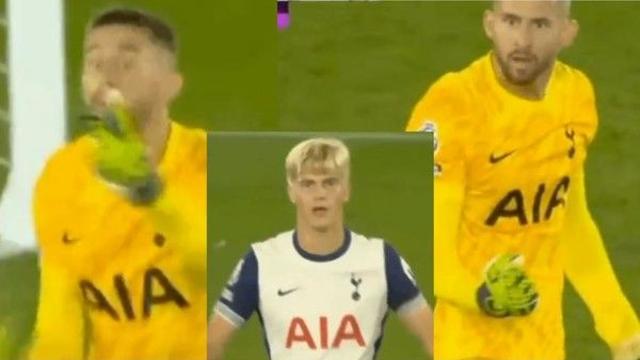 18세 베리발, 토트넘에서 호된 신고식! 치명적 실수 한 번에 비카리오에게 제대로 혼났다