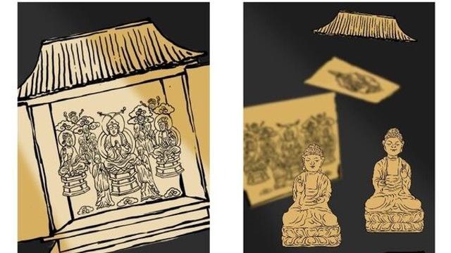 지리산 천은사 금동불감 실감콘텐츠 경주 화백컨벤션센타 전시 상영