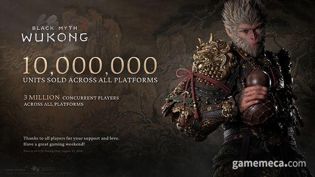 검은 신화: 오공, 출시 3일 만에 판매 1,000만 장 돌파