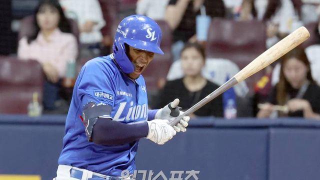 '7G·3홈런' 삼성 디아즈, 헤이수스 몸쪽 공에 손목 강타...윤정빈으로 바로 교체 [IS 고척]