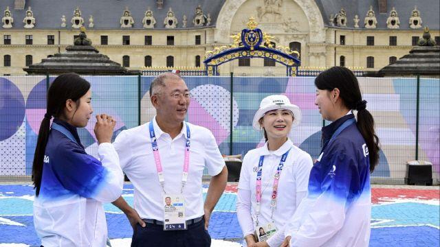 정의선 회장, 양궁대표팀 위해 '축하 만찬'…32억 포상도