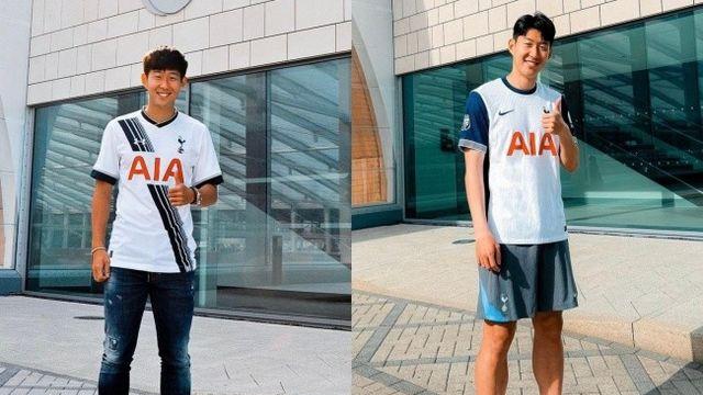 '틀린 그림 찾기인가?' 토트넘 '캡틴' 손흥민, 입단 9주년 기념...같은장소+'엄지척' 포즈로 찰칵