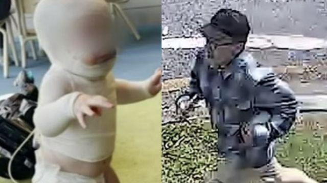9개월 아기에 ‘뜨거운 커피’ 테러…도망간 남성, CCTV에 찍혔다