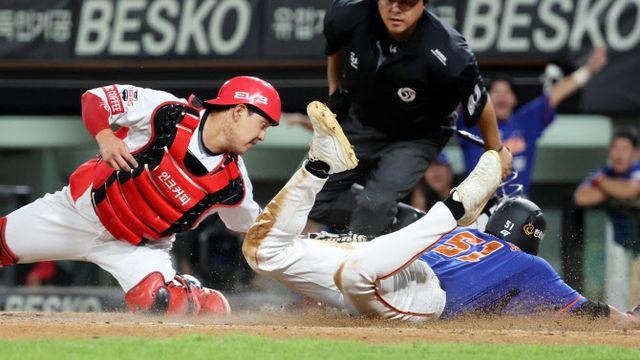 '장진혁 결승득점' 한화, 선두 KIA 잡고 가을야구 희망 더 키웠다