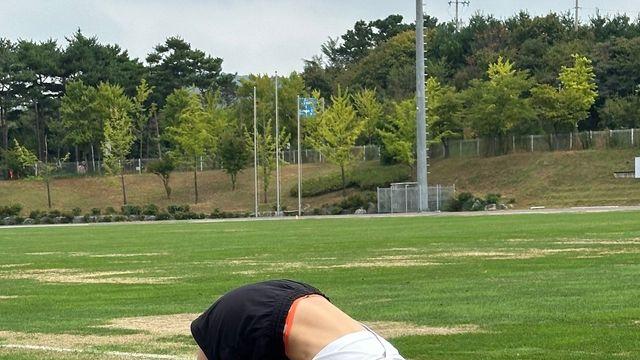 육상계 카리나 김민지,완벽한 트랙팬츠 스타일링