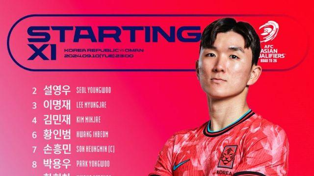 ‘손흥민-오세훈-황희찬’ 선발·박용우가 황인범 파트너로…홍명보호 오만전 라인업 공개