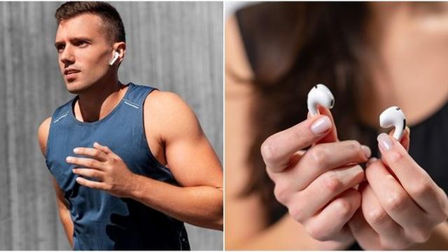 “운동할 때 이어폰을 사용하면, 귀 건강에 해로울 수 있습니다”