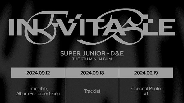 슈퍼주니어-D&E, 9월 25일 컴백…새 앨범 타임테이블 오픈