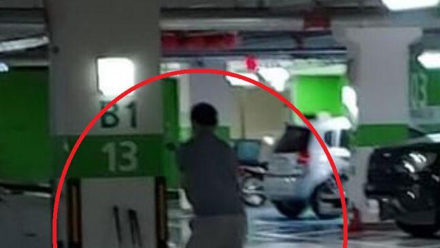 초보 골퍼가 아파트 주차장에서 스윙 연습한다ㅋㅋ