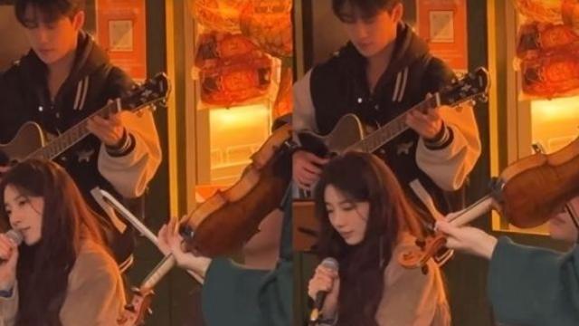 수지, 독일 버스킹 현장 포착...노래하는 여신