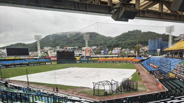 한화-롯데 토요일 벼랑 끝 혈투, 비로 하루 연기...23일 월요일 경기 편성 [대전 현장]