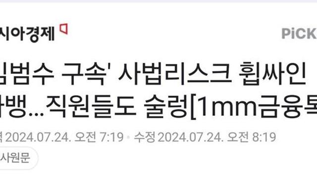 회장구속으로 ㅈ될지도 모르는 카카오그룹 근황