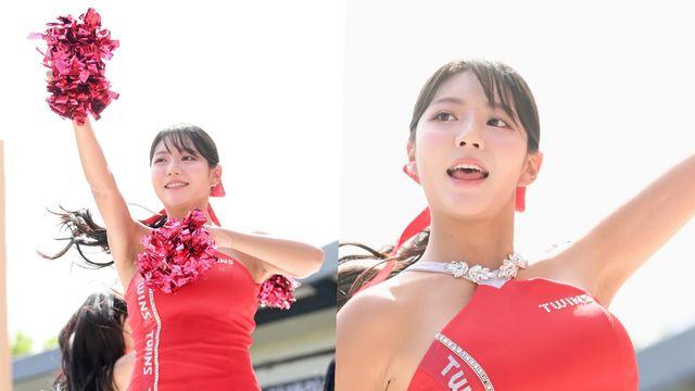 치어리더 김이서 '가을 햇살 머금은 새빨간 매력'