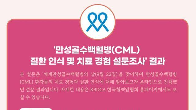 한국혈액암협회 “환자 90%, 표적항암제 치료에 만족···75% 부작용 경험”