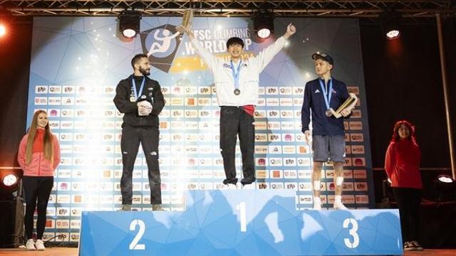 스포츠클라이밍 이도현, '2024 IFSC 프라하 클라이밍 월드컵' 금메달