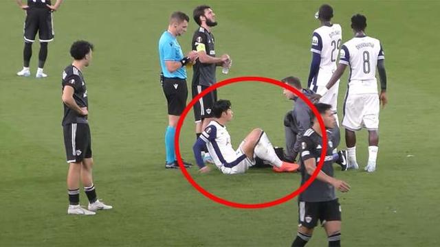주저앉은 손흥민, 부상 가능성... 뭔가 상황이 심상치 않은 듯하다